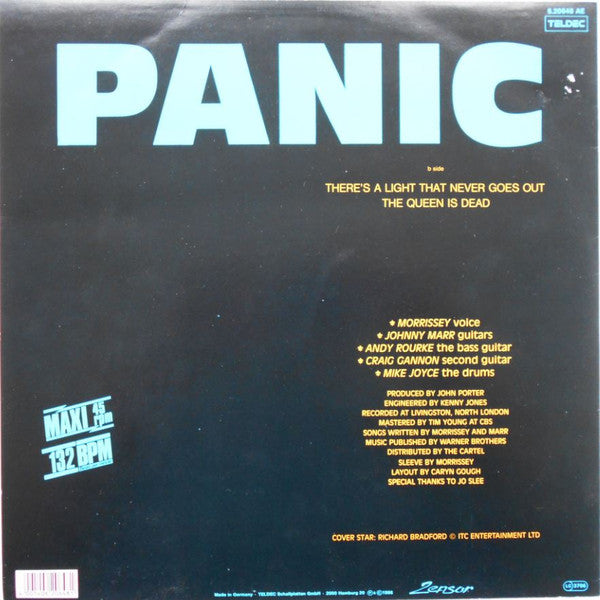 The Smiths Panic Vinyl Record Sleeve